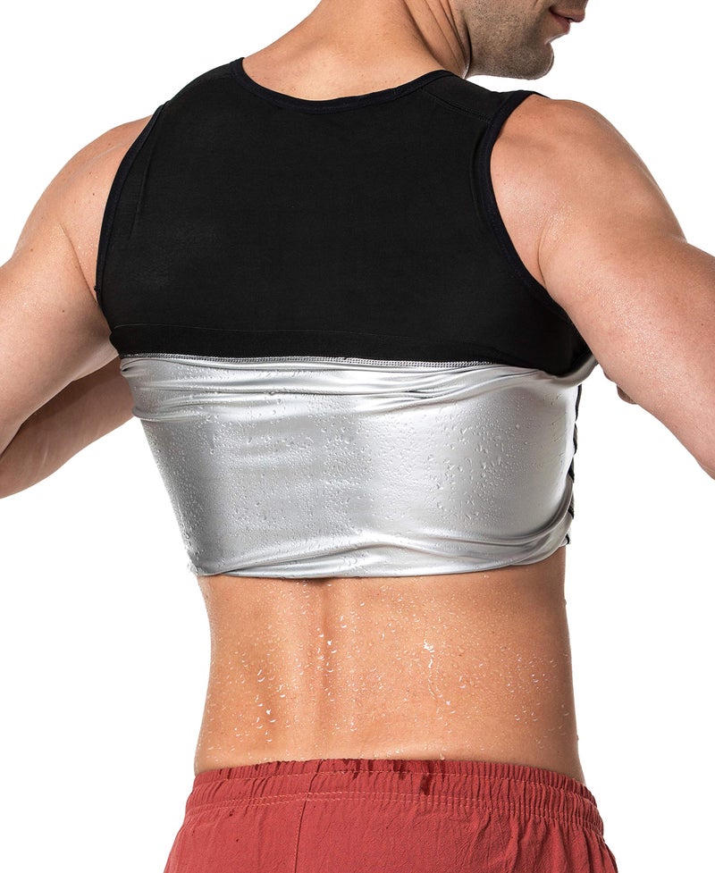MOLLDAN Sauna Vest for Men Sweat Tank Top Pullover Workout Shirt Waist Trainer(BH1001-07-L/XL) - Image 2